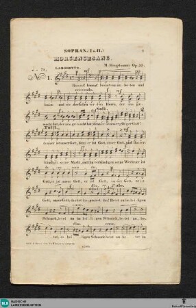 Sechs geistliche Gesänge für Sopran, Alt, Tenor & Bass (Chor und Solo Stimmen) : Op. 33