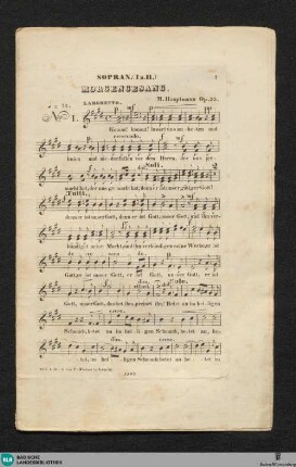 Sechs geistliche Gesänge für Sopran, Alt, Tenor & Bass (Chor und Solo Stimmen) : Op. 33