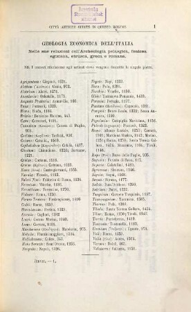 I tesori sotterranei dell'Italia : descrizione topografica e geologica nel Regno d'Italia in cui rinvengonsi Minerali, ordinata secondo i Bacini idrografici del Paese: arrichita di analisi di minerali impiegati nelle arti nelle industrie ... : Repertorio d'informazioni utili ..., 4. Geologia economica dell'Italia