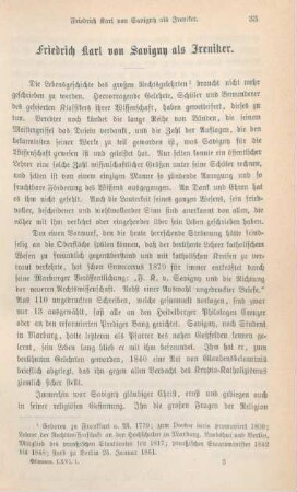 33-46 Friedrich Karl von Savigny als Ireniker