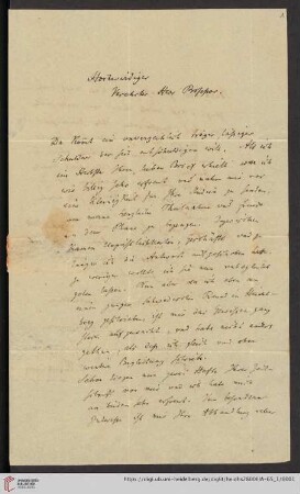Korrespondenz Johann Georg Veit Engelhardt / Carl Ullmann: Brief von Johann Georg Veit Engelhardt an Carl Ullmann