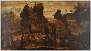Gemälde, Szenen aus dem Leben des Menschen in Frieden und Krieg
