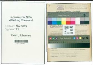 Entnazifizierung Johannes Ziehm , geb. 26.05.1909 (Richtmeister)