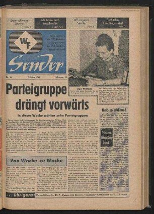 Betriebszeitung 'WF-Sender', Nr.11/1962 (15. März 1962)