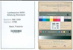 Entnazifizierung Friedrich Bach , geb. 03.11.1912 (Technischer Angestellter)
