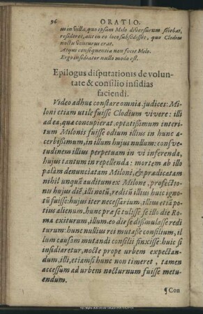 Epilogus disputationis de voluntate & consilio insidias faciendi