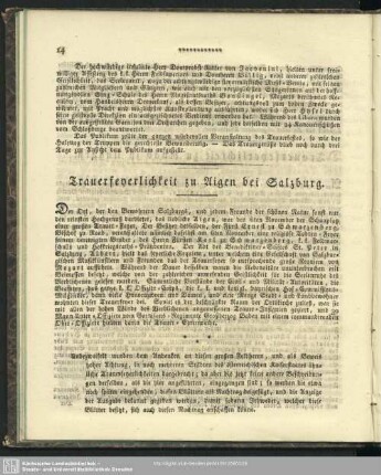 Traufeyerlichkeiten zu Aigen bei Salzburg