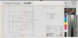 Gronau (Gronau) Tiefgarage mit Zivilschutzteil - Vorentwurf Grundriß Untergeschoß 1969 1 : 100 28,5 x 55 Pause (Sudan und Hahm, Osnabrück) Regierung Münster Nr. 34092