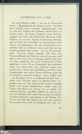 Baumeister Der Atome