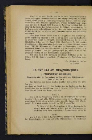 134-137, D. Der Tod des Kriegsteilnehmers