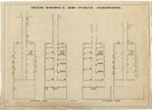 Billing, Hermann; Singen; Krankenhaus - Lungenkrankenabteilung (Grundrisse)