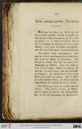 Dritte moralisch-politische Betrachtung