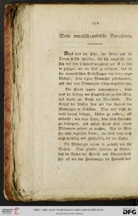 Dritte moralisch-politische Betrachtung