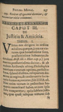 Caput III. De Justitia & Amicitia.