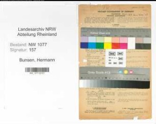 Entnazifizierung Hermann Bunsen , geb. 14.08.1908 (Assessor)