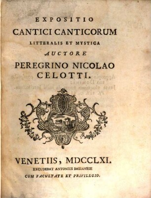 Expositio cantici canticorum literalis et mystica
