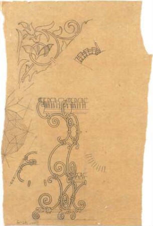 Gmelin, Leopold; Sammlung Gmelin: Handzeichnungen - Folio 6 - Ornamente (Details)