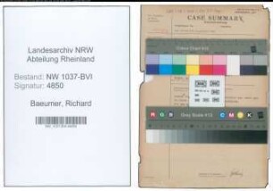 Entnazifizierung Richard Baeumer , geb. 06.03.1901 (Lagerarbeiter)