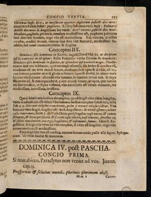 275-284, Concio I - II