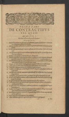 Prima Pars De Contractibus Vel Quasi.