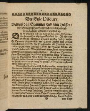 9-30, Der Erste Discurs