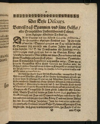 9-30, Der Erste Discurs