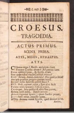 Actus Primus.