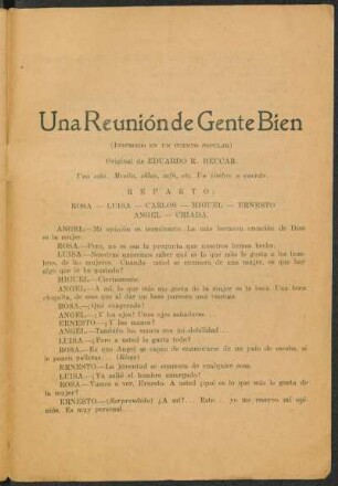 Una reunión gente bien
