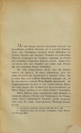 Beiträge zur Constitution des Brasilins : Inaug.-Diss. d. U. Würzburg