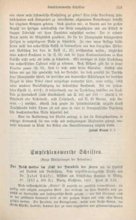 319-331 Empfehlenswerthe Schriften
