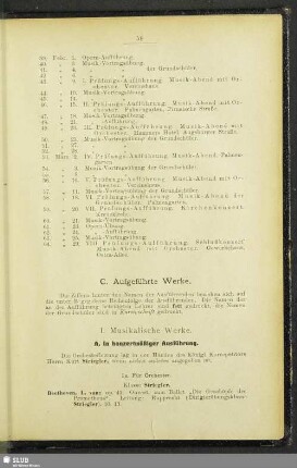 I. Musikalische Werke