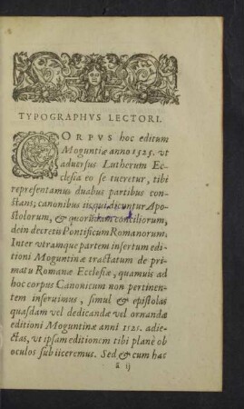 Typographus Lectori.