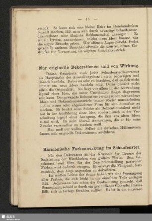 Nur originelle Dekorationen sind von Wirkung