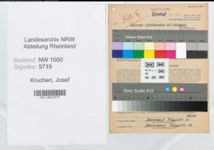Entnazifizierung Josef Kruchen, geb. 08.12.1898 (Verw.Beamter)