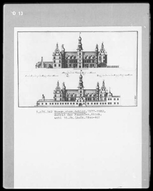 Aufriss der Fassaden Schloss Husum
