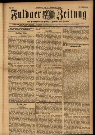 Ausgabe vom Mittwoch, den 21. November 1894.