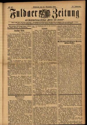 Ausgabe vom Mittwoch, den 21. November 1894.
