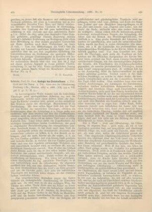 429-431 [Rezension] Schanz, Paul, Apologie des Christenthums. 1. Thl.: Gott und die Natur. 2. Thl.: Gott und die Offenbarung