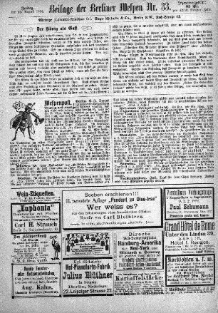 Beilage der Berliner Wespen Nr. 33