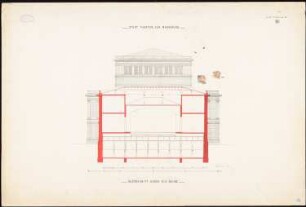 Stadttheater, Magdeburg: Querschnitt hinter der Bühne 1:100