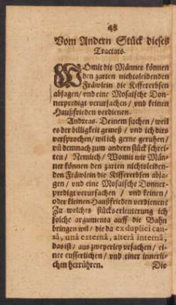 Vom Andern Stück dieses Tractats.