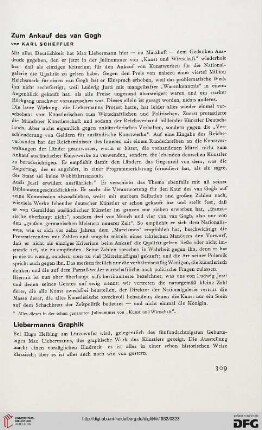 Zum Ankauf des van Gogh