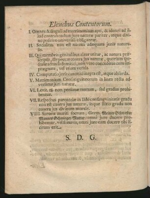 Elenchus Contentorum.
