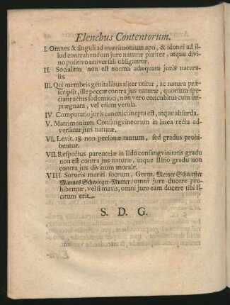 Elenchus Contentorum.
