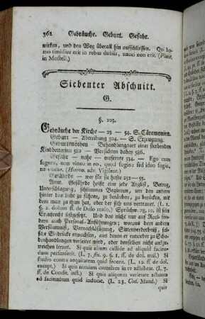Siebenter Abschnitt. G. - Zehenter Abschnitt. K.