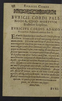 Euricii Cordi Palinodia