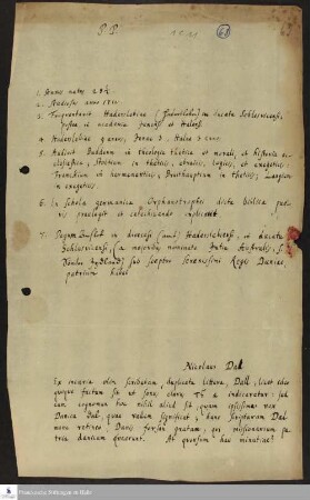 Bericht von Nikolaus Dal.