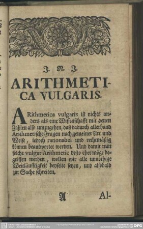 Arithmetica Vulgaris