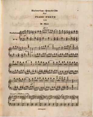 Hubertus-Quadrille : für Piano-Forte ; op. 51