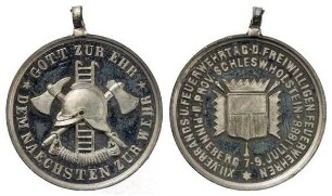Pinneberg: Anhängemedaille zur Erinnerung an den XII. Feuerwehrtag